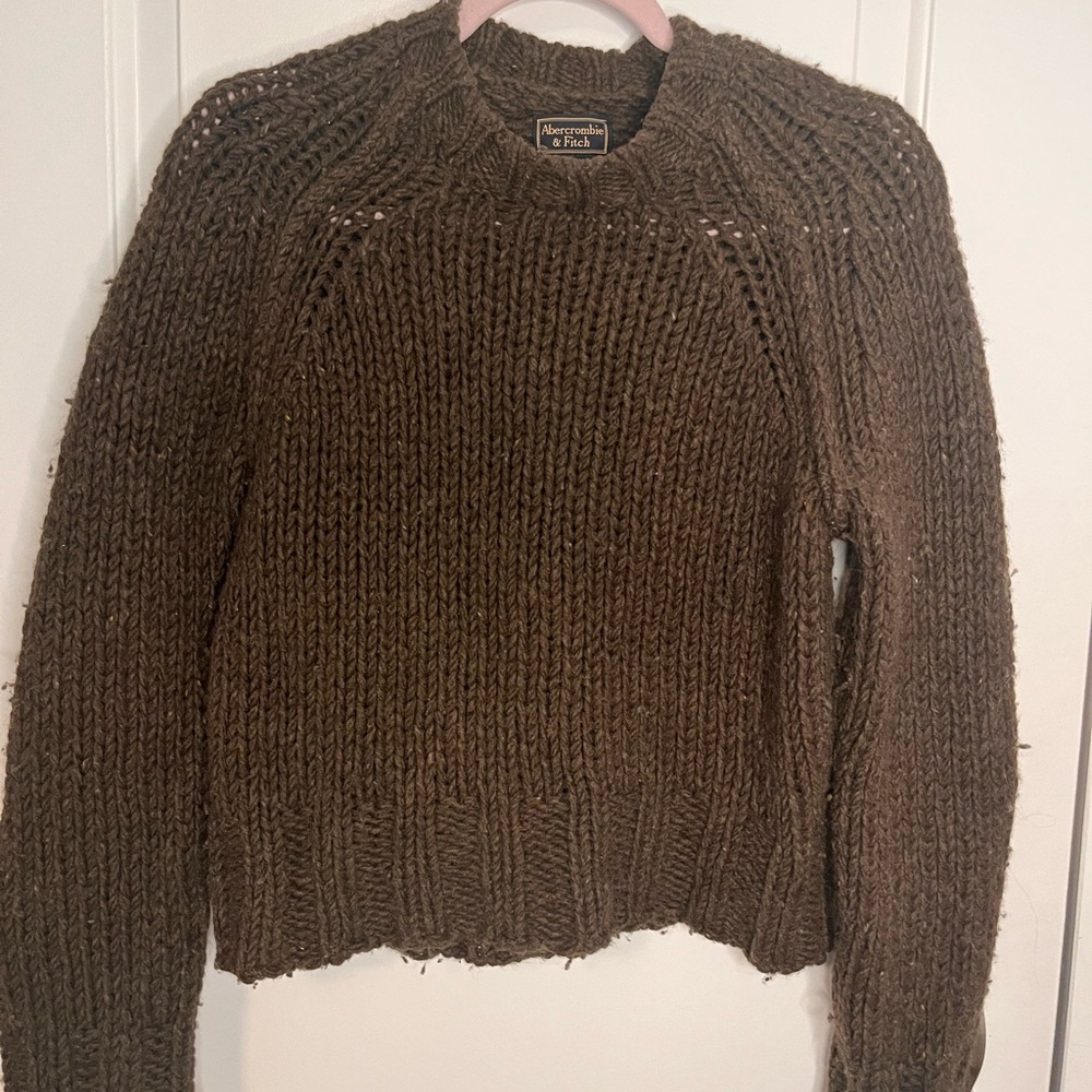 Abercrombie & Fitch Brown Crew Neck Sweater